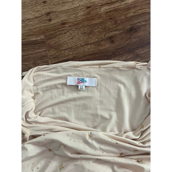 Elsie & Fred Nude Mini Bodycon Dress with Gold Stars - Picture 4 of 7